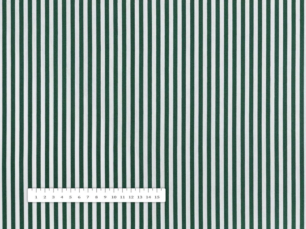 Biante Bavlnená obliečka na vankúš Sandra SA-362 Tmavo zeleno-biele pásiky 50 x 70 cm