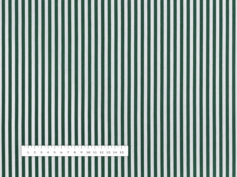Biante Bavlnený oválny obrus Sandra SA-362 Tmavo zeleno-biele pásiky 130x200 cm