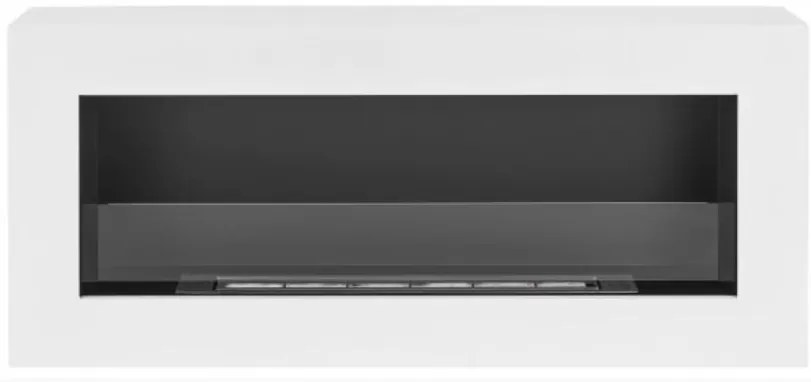 Závesný biokrb so sklom na stenu AIASA BOX BIELY MAT 90x40x12