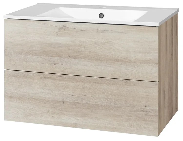 Mereo Mereo, Aira, kúpeľňová skrinka s keramickým umývadlom 81 cm, MER-CN721