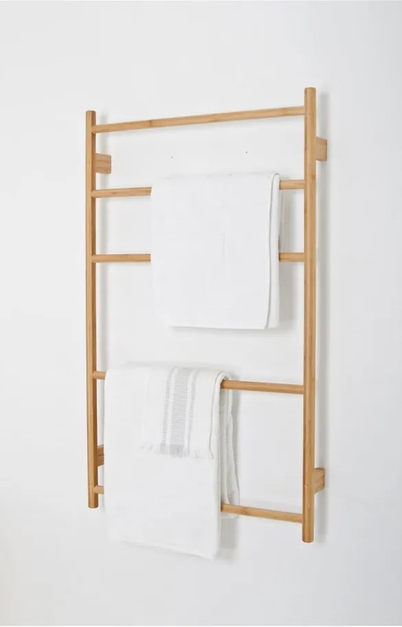 Bambusový nástenný držiak na uteráky Wireworks Towel Rail Wallbar