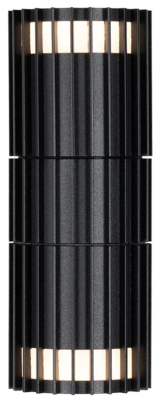 Dizajnové vonkajšie nástenné svietidlo čierne 2-svetlo IP44 - Boris