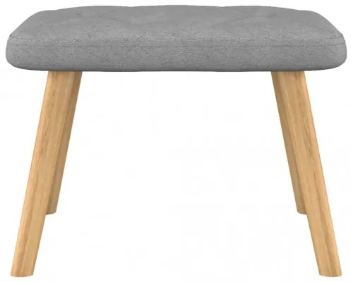 vidaXL Relaxačná stolička s podnožkou 62x68,5x96cm svetlosivá látková-