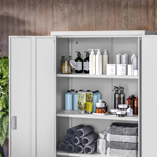 Kovová skriňa JAN Compact 1750 x 800 x 400 mm, sivá