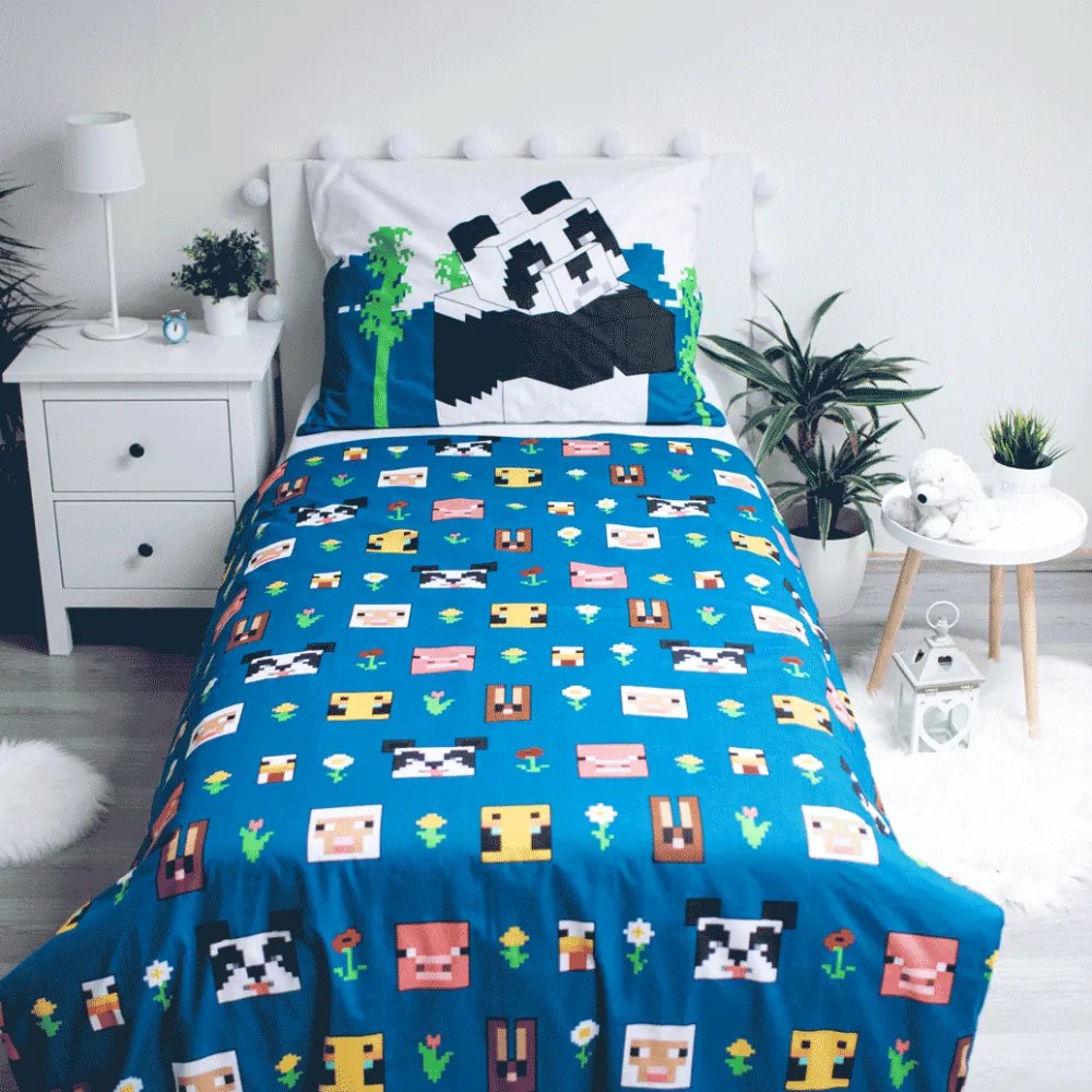 Jerry Fabrics Minecraft "Explore Overworld" 140x200/70x90 cm