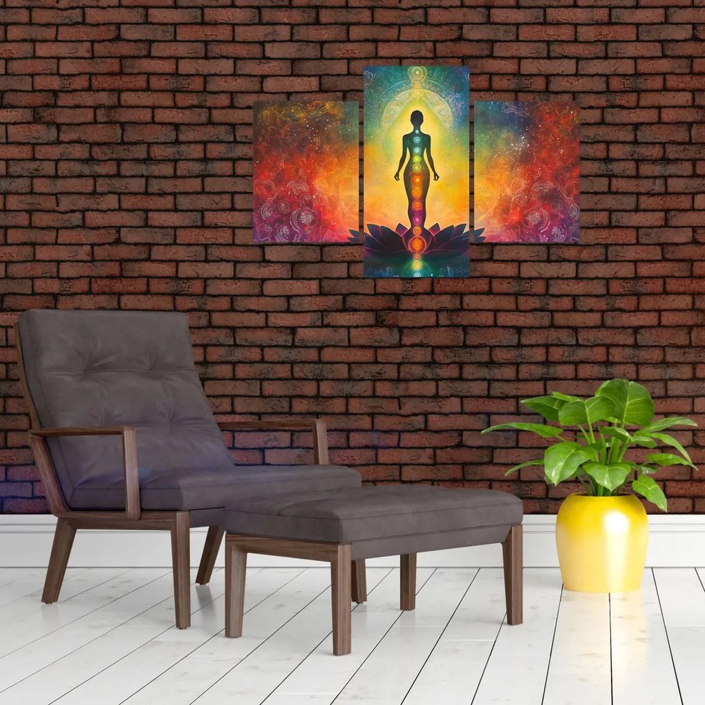 Obraz - Žena a čakry (90x60 cm)