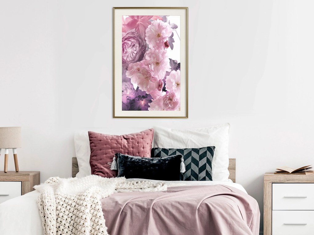 Artgeist Plagát - Fan of Flowers [Poster] Veľkosť: 30x45, Verzia: Zlatý rám