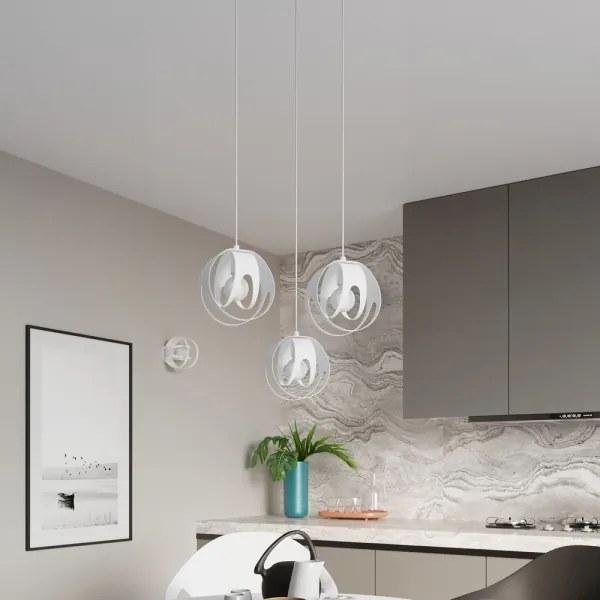 Sollux SL.1083 - Luster na lanku TULOS 1xE27/60W/230V biela