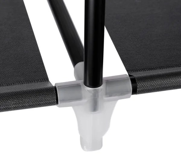 Úložná textilná skriňa s policami a vešiakovou tyčou MATIS 150x175 cm čierna