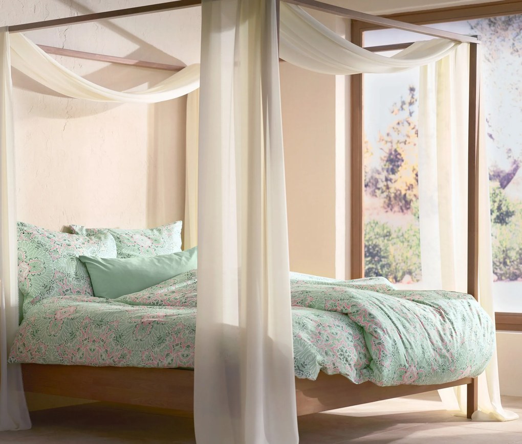 Obliečky na vankúše z mikrovlákna, 2 ks, zelené, cca 80 x 40 cm