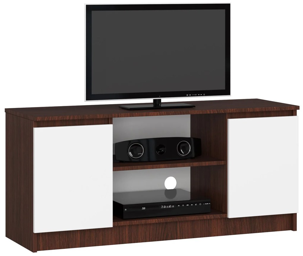 TV stolík Darian (wenge + biela). Akcia -19%. Vlastná spoľahlivá doprava až k Vám domov. 1068682