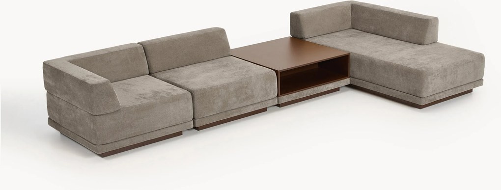 Modulárna rohová pohovka's konferenčným stolíkom Colin (4-miestna)