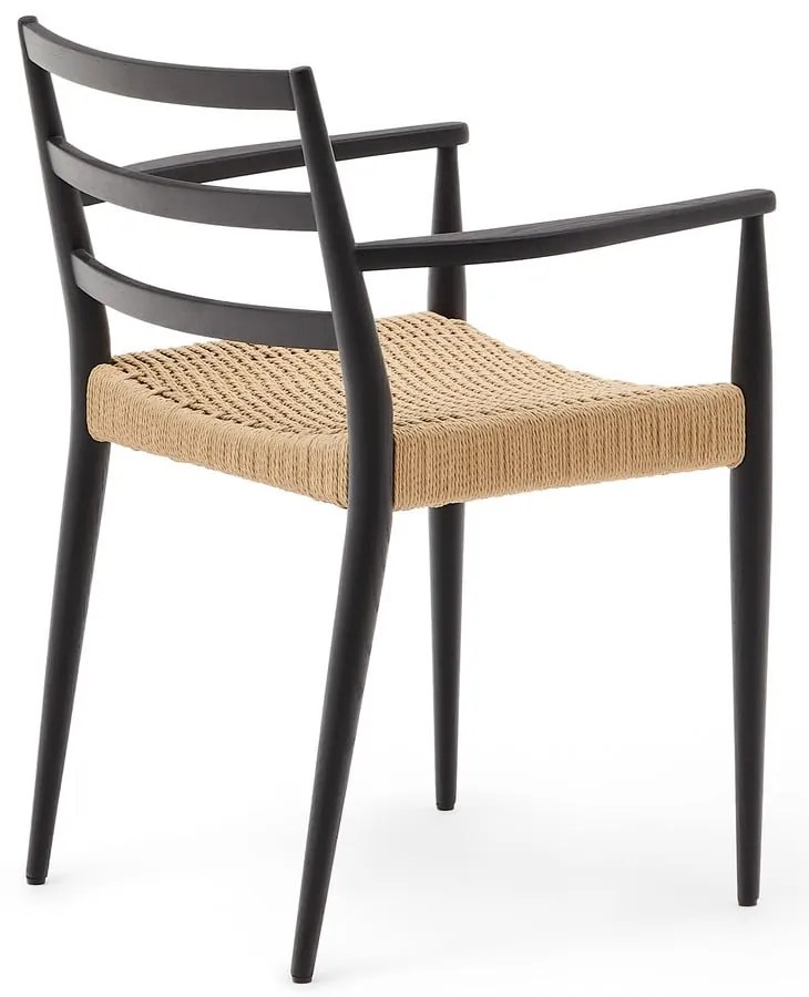 Jedálenská stolička z dubového dreva v čierno-prírodnej farbe v súprave 2 ks Analy – Kave Home