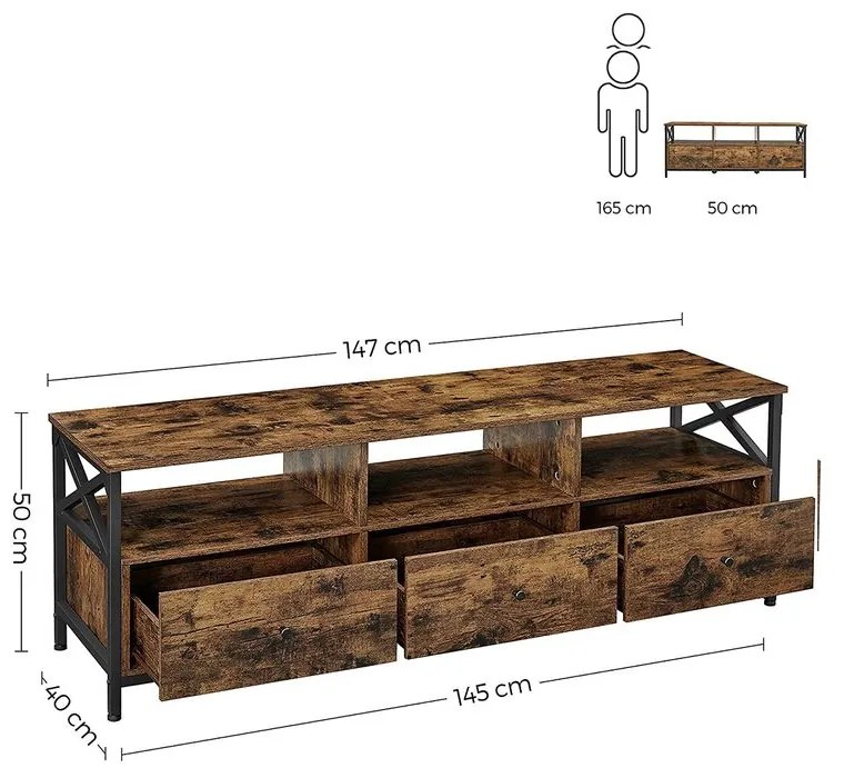 Skrinka pod televízor VASAGLE LTV301B01