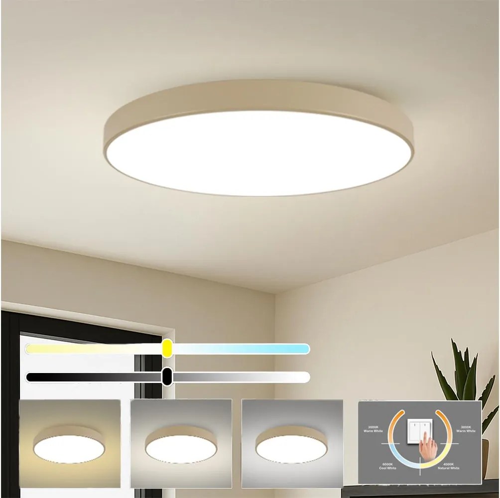 Brilagi-LED Stropné svietidlo POOL LED/180W/230V 3000/4000/6000K pr. 120 cm béžové