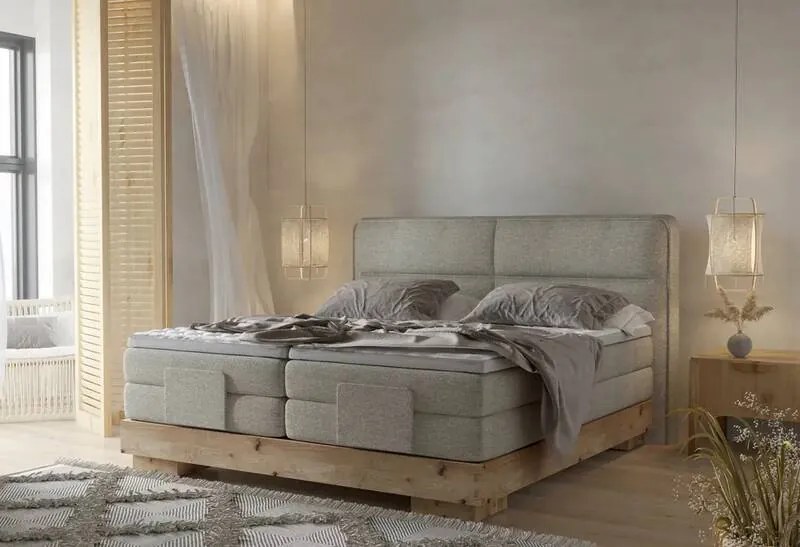 Boxspring posteľ massiv wood RAVEN