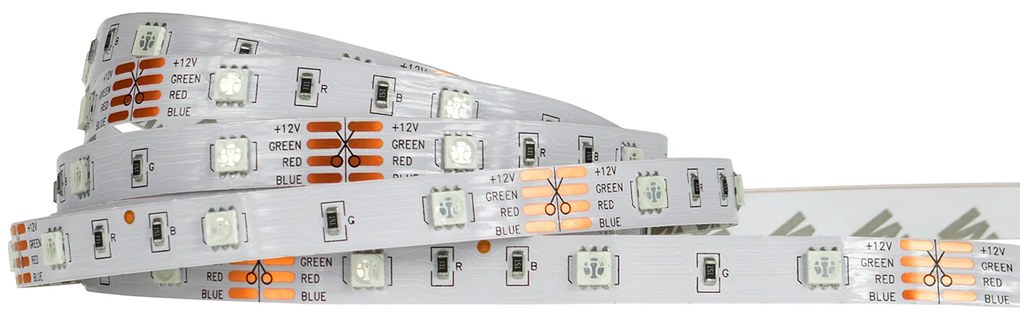ECOLIGHT LED pásik - SMD 5050 - RGB - 5m - 30LED/m - 7,2 W/h - IP20 - s konektorom