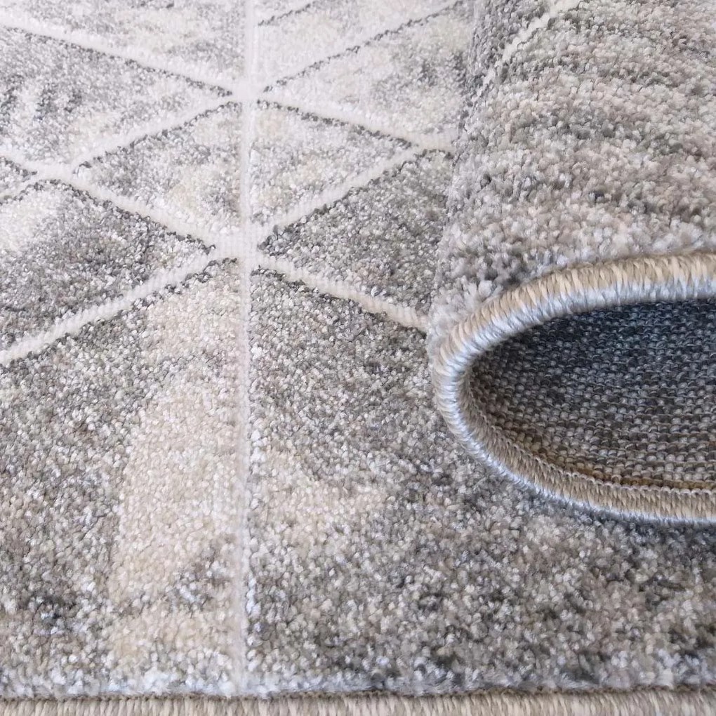 DY Sivý geometrický koberec Enigma 04 Rozmer: 160x220 cm