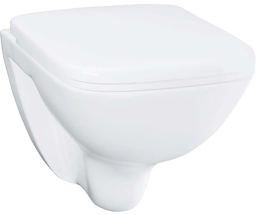 GROHE Solido 5v1 - prvok pre závesné WC, stavebná výška 113 cm + nástenná prípojka + závesné WC a Softclose sedátko Lecino Senner + ovládacie tlačidlo Even (chróm), 39467000