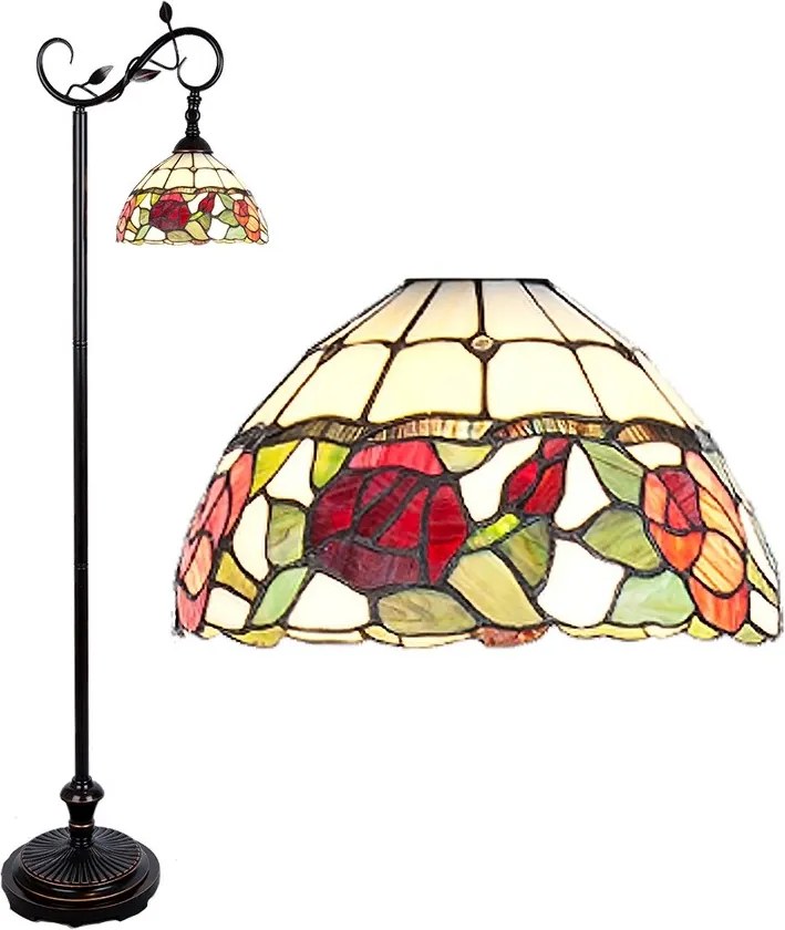 Stojaca lampa Tiffany - 40 * 27 * 152 cm / E27 / 60W