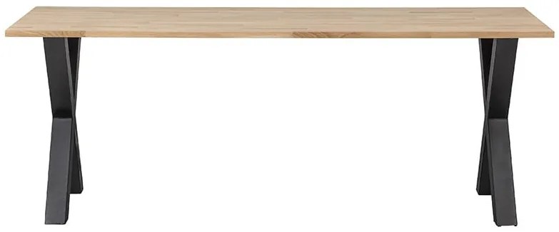 Jedálenský stôl tablo 200 x 90 cm nohy do tvaru X dubový MUZZA