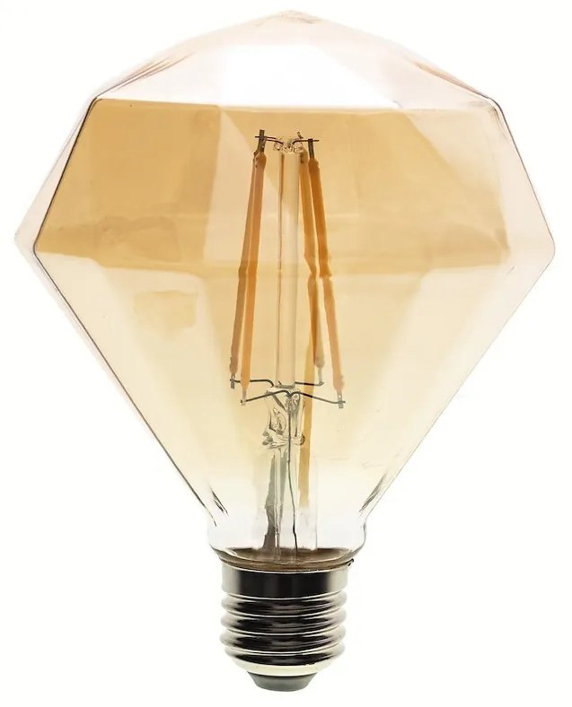 Dekoračná LED žiarovka E27 teplá 2700k 4w 280 lm diamond jantárová