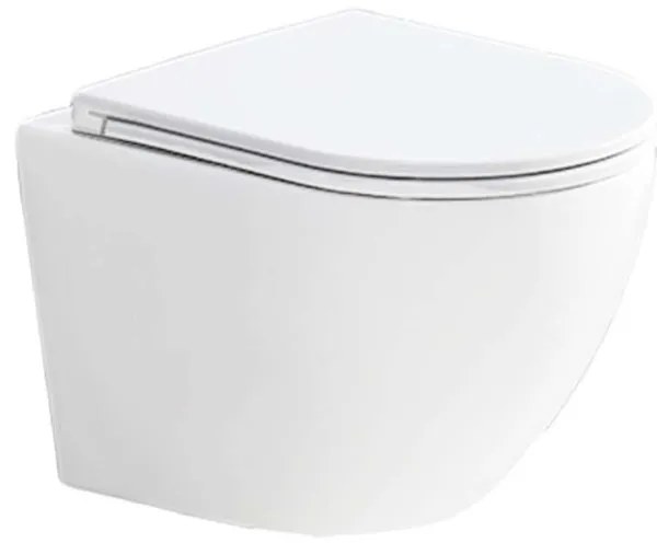 Mereo Mereo, WC závesné kapotované, Smart Flush RIMLESS, 495x360x370, keramické, vr. sedátka CSS113S, MER-VSD82T1