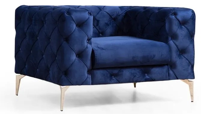 Tmavomodré kreslo Como – Artie