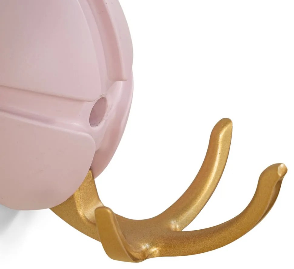 Svetloružový nástenný háčik Tick – Spinder Design