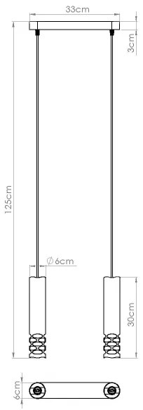 Sollux SL.1692 - Luster na lanku LIRO 2xGU10/10W/230V biela