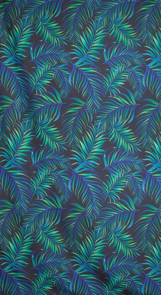 ZÁVES NA KRÚŽKOCH PALMS 01 140X250 CM VZOROVANÁ