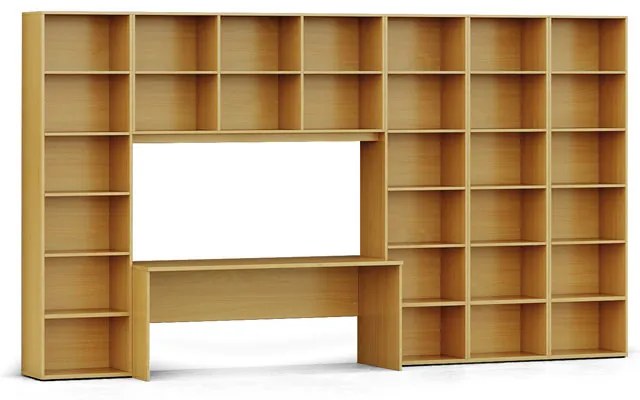 Písací stôl INTEGRO, 740 x 1750 x 700 mm, buk