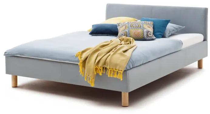 Čalúnená posteľ adela 140 x 200 modrá MUZZA