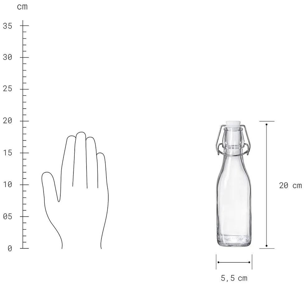 SWING Fľaša s patentným uzáverom 250 ml