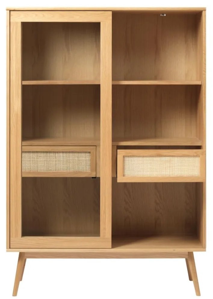 Dubová vitrína do obývačky Barrali (46720200), 160 cm