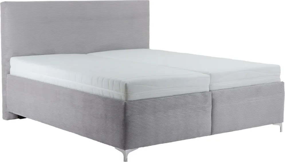 Posteľ Hilton 180x200 cm, svelo šedá látka