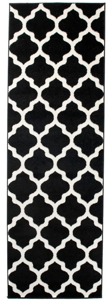 Kusový koberec Berda čierny atyp, Velikosti 70x250cm