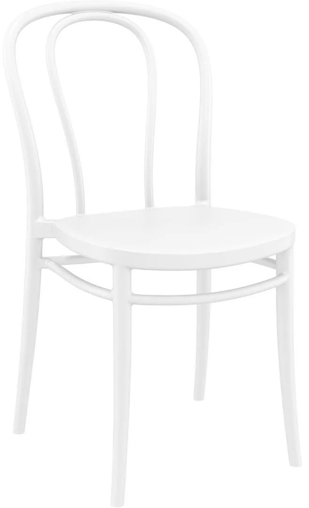 VICTOR záhradná stolička bez podrúčok white