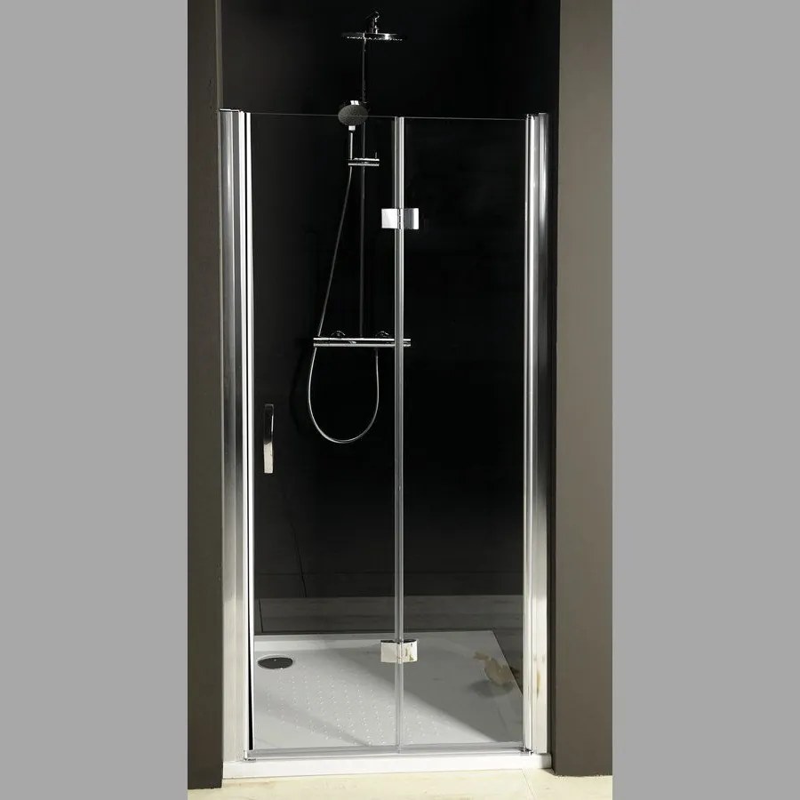GELCO - ONE sprchové dveře skládací 900 mm, levé, čiré sklo (GO7290L)