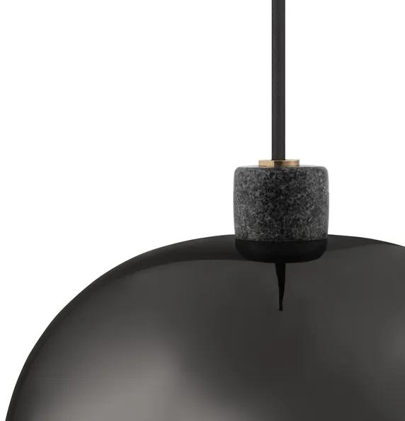 Závesná lampa Grant, veľká – čierna