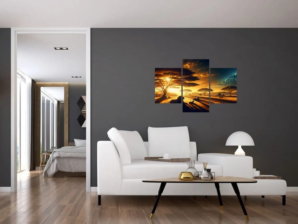 Obraz - Oddychujúce levy (90x60 cm)
