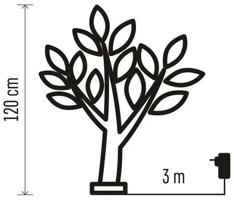 LED Vianočná vonkajšia dekorácia 72xLED/3,6W/230V IP44 teplá biela