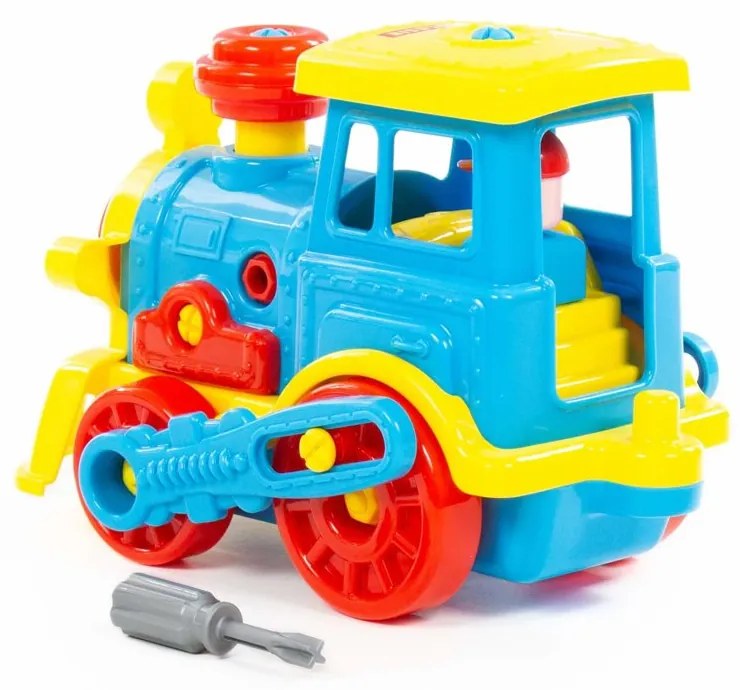 LEAN TOYS Lokomotíva so skrutkovačom DIY 48 kusov 84842