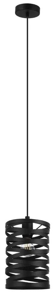 Čierne závesné svietidlo s kovovým tienidlom ø 18 cm CREMELLA – EGLO
