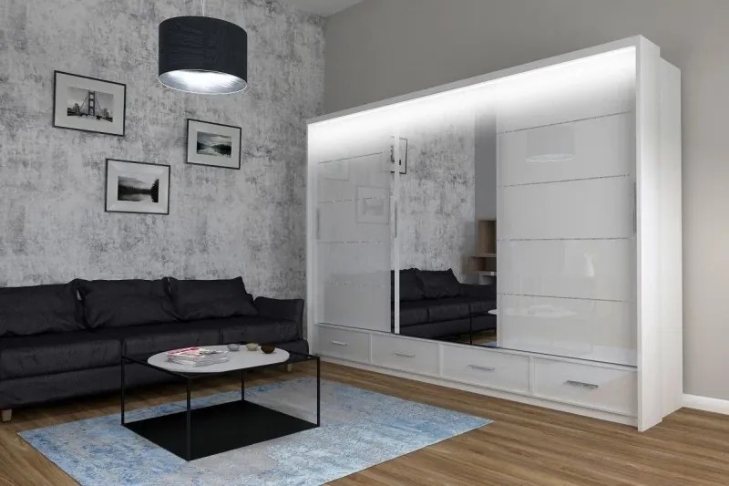 Šatníková skriňa Multi 250, čierna