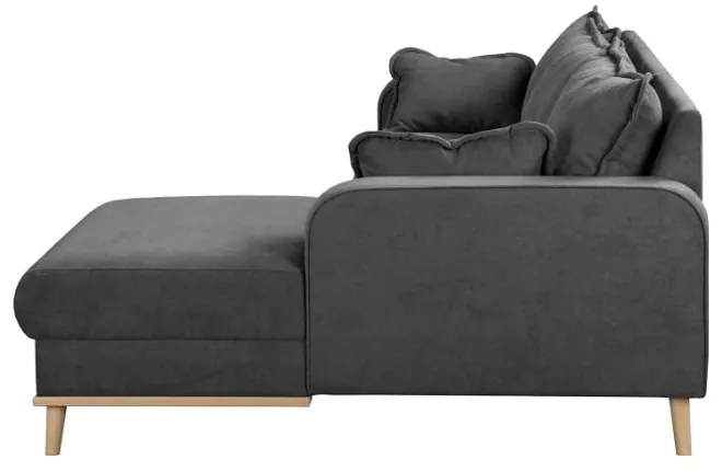 Tmavosivá rohová pohovka (pravý roh) Beata - Ropez