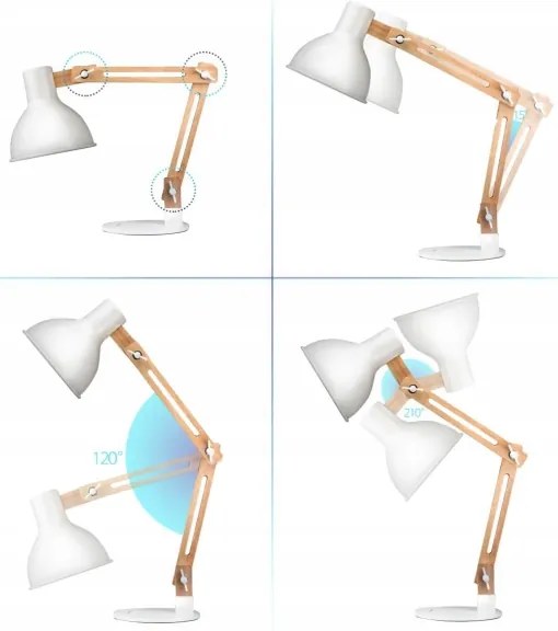 Stolová lampa 1xE27/40W/230V biela