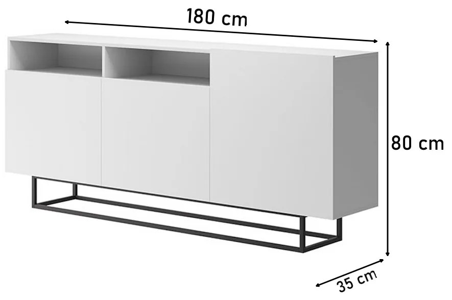 Komoda ENJOY EK180, 180x80x35, grafit