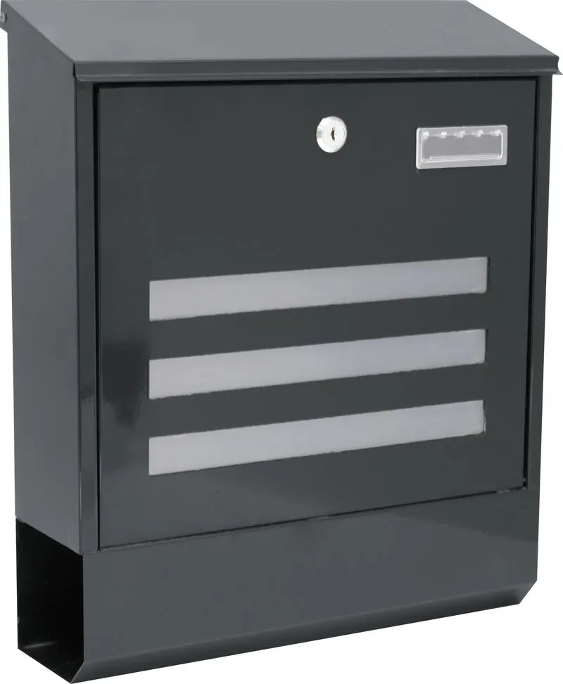 Schránka LINEA,  poštová, antracit (35 x 11,5 x 41,5 cm)