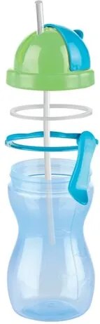 TESCOMA detská fľaša so slamkou BAMBINI 300 ml, zelená, ružová ,